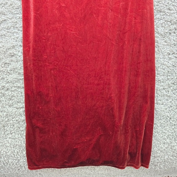 Taylor Women’s 14 Velvet Maxi Dress Drape Neck Side Slit Stretch Whimsigoth - Picture 2 of 13